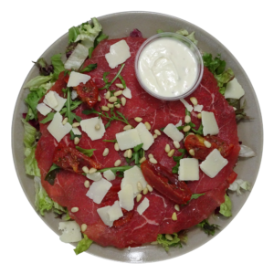 Carpaccio salade met pasta